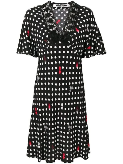 Shop Mcq By Alexander Mcqueen Polka Dot Dress In Black