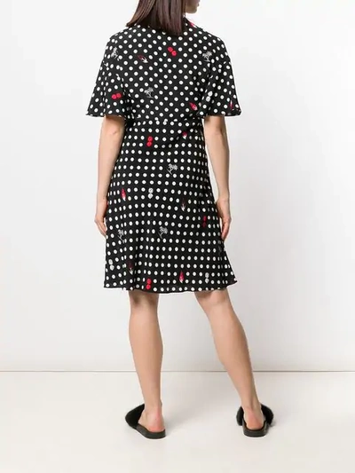 Shop Mcq By Alexander Mcqueen Polka Dot Dress In Black