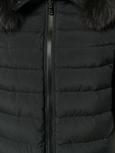 Shop Tatras Fur Collar Oversized Padded Jacket In Black