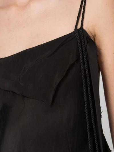 Shop Aganovich Long Asymmetric Dress In Black