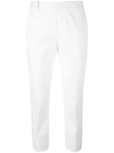 Shop Dsquared2 Slim Cropped Trousers - White
