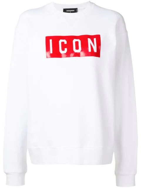 dsquared white icon sweatshirt