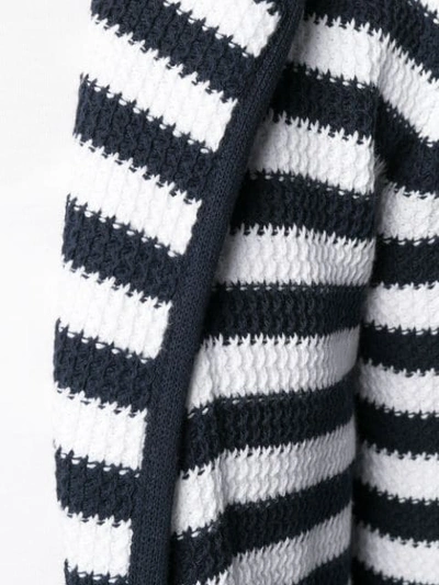 Shop Liu •jo Knit Striped Blazer In White