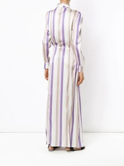 Shop Amir Slama Silk Beach Dress In Neutrals