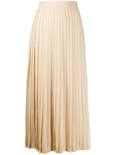 Shop The Row Long Pleated Skirt In Neutrals