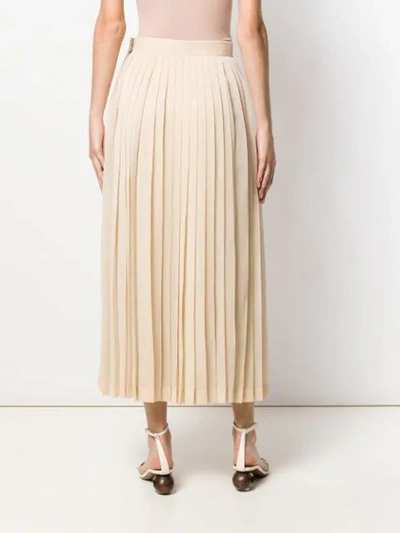 Shop The Row Long Pleated Skirt In Neutrals