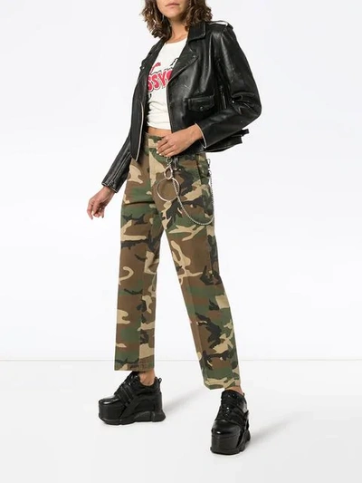 Shop R13 Camouflage Print Trousers In Green