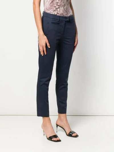 Shop Dondup Slim Trousers In Blue