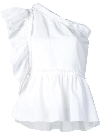 Shop Iro Sleeveless Plum Top In White