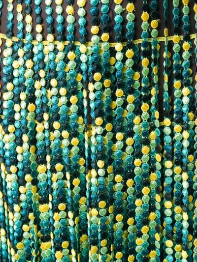 Shop Marco De Vincenzo Paneled Embroidered Bead Skirt In Green