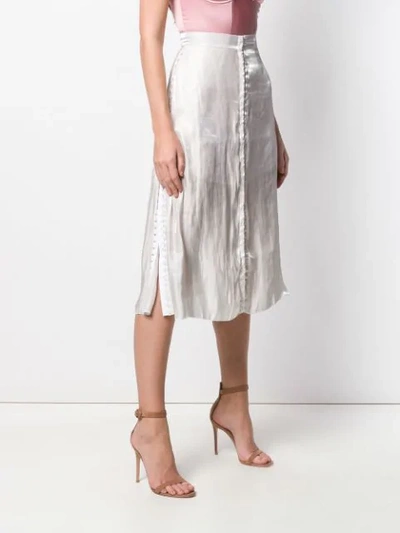 Shop Murmur Wrinkled Effect Flared Skirt - White