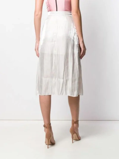 Shop Murmur Wrinkled Effect Flared Skirt - White
