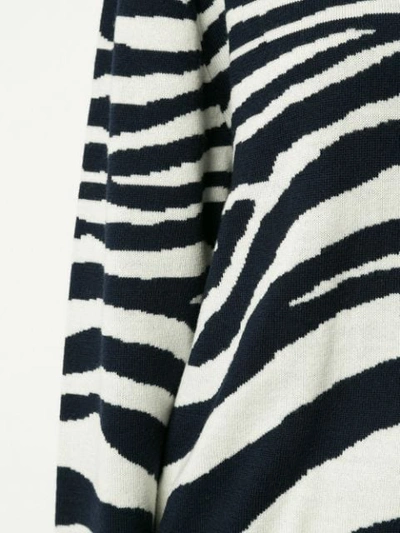 Shop Sykes Zebra Striped Jumper In Blue