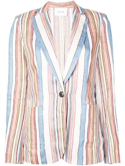 Shop Frame Striped Blazer In Multicolour