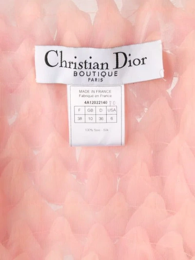 Shop Dior Christian  Vintage Open Front Petal Top - Pink