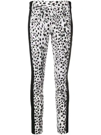 Shop Haider Ackermann Printed Contrast Panel Trousers In White