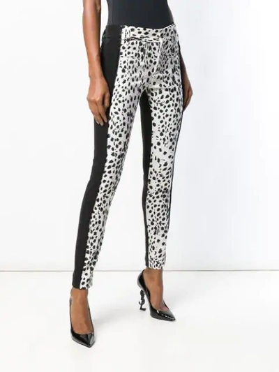 Shop Haider Ackermann Printed Contrast Panel Trousers In White
