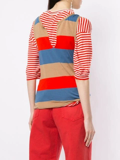 Shop Marni Layered Striped T-shirt In Multicolour