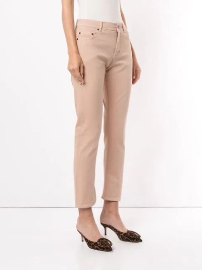 Shop N°21 Mid-rise Cropped Jeans In Neutrals