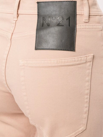 Shop N°21 Mid-rise Cropped Jeans In Neutrals