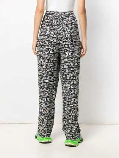 Shop Balenciaga Pyjama Trousers In Black