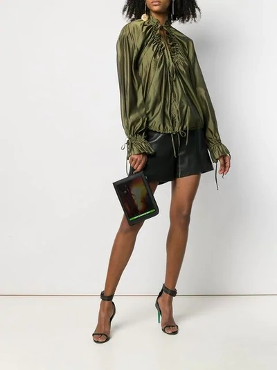 Shop Dsquared2 Ruched Shirt In Green