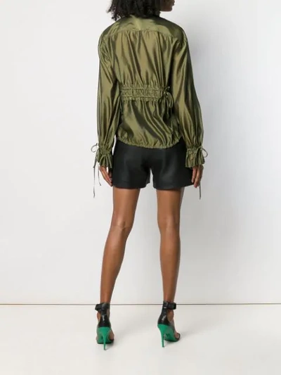 Shop Dsquared2 Ruched Shirt In Green