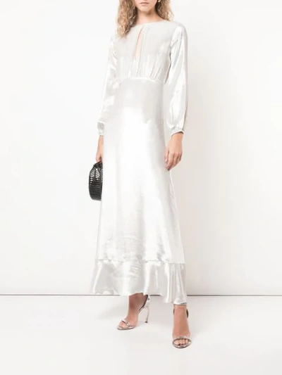 Shop Cynthia Rowley Lake Floor Length Dress In Silve - Silver