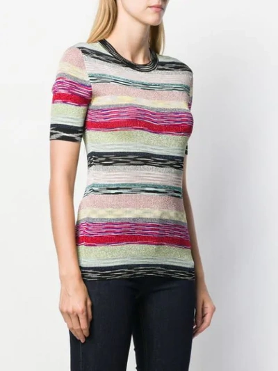 Shop Missoni Striped Ribbed Top In Sm0ki Multicolor