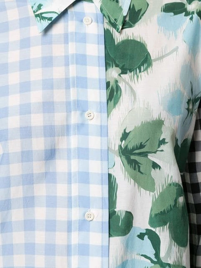 Shop Lee Mathews Long Printed Patchwork Shirt In Multicolour