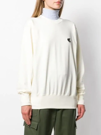Shop Vivienne Westwood Anglomania Logo Patch Sweatshirt In White