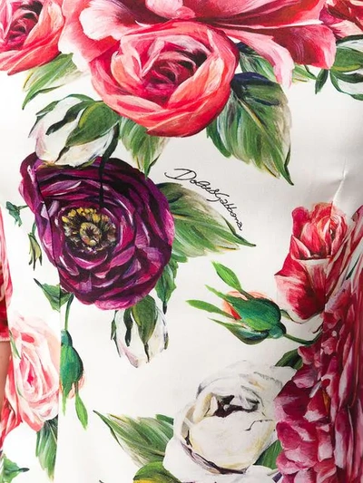 Shop Dolce & Gabbana Rose & Peony-print Blouse - White