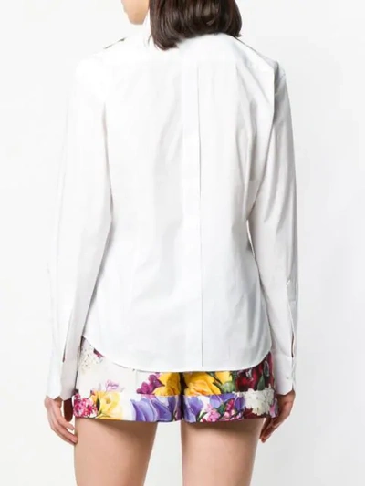 Shop Dolce & Gabbana Floral Inserts Shirt In White