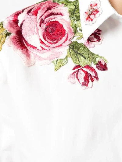 Shop Dolce & Gabbana Floral Inserts Shirt In White