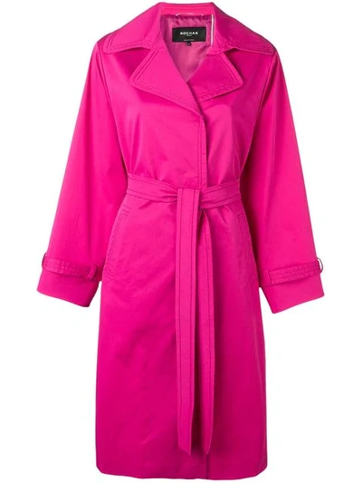 Shop Rochas Trench Coat In Pink