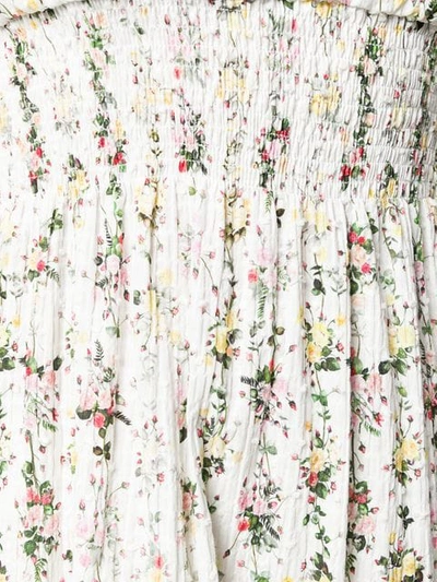 Shop Emilia Wickstead Floral Print Dress - White
