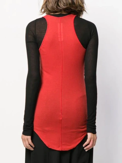 Shop Rick Owens Jersey Tank Top In Red