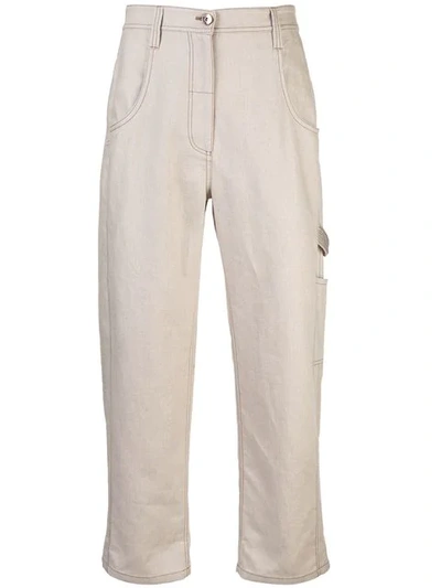 Shop Brunello Cucinelli Workwear Trousers In Brown