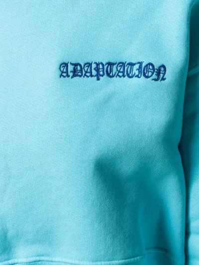 Shop Adaptation Cropped Sweatshirt In New Blue