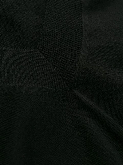 Shop Agnona Fine Knit Sweater In Black