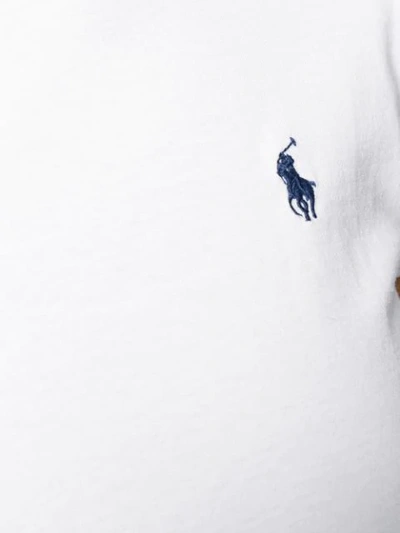 Shop Polo Ralph Lauren Embroidered Logo T-shirt In White