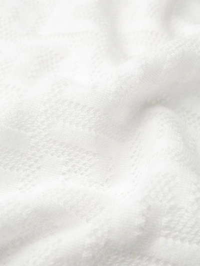Shop Fendi Ff Motif Knit Top In White
