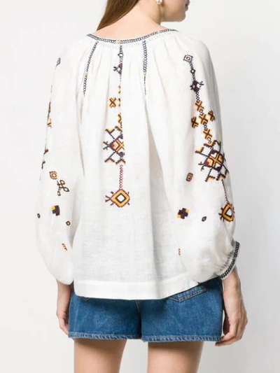 Shop Vita Kin Embroidered Raglan Blouse - White