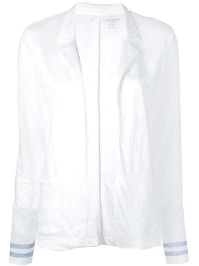 Shop Majestic Open Front Jacket In White