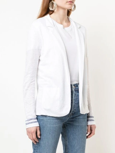 Shop Majestic Open Front Jacket In White