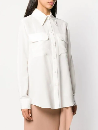 Shop Rochas Silk Shirt In White