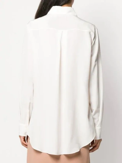 Shop Rochas Silk Shirt In White