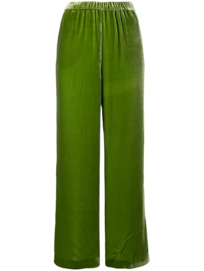 Shop Aspesi Wide Leg Trousers - Green