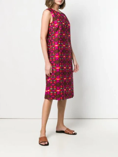 ASPESI PRINTED SHIFT DRESS - 粉色