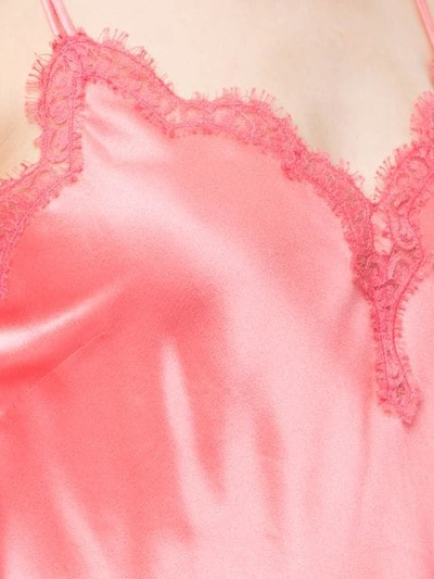 Shop Alberta Ferretti Lace-detail Camisole Top In A0206